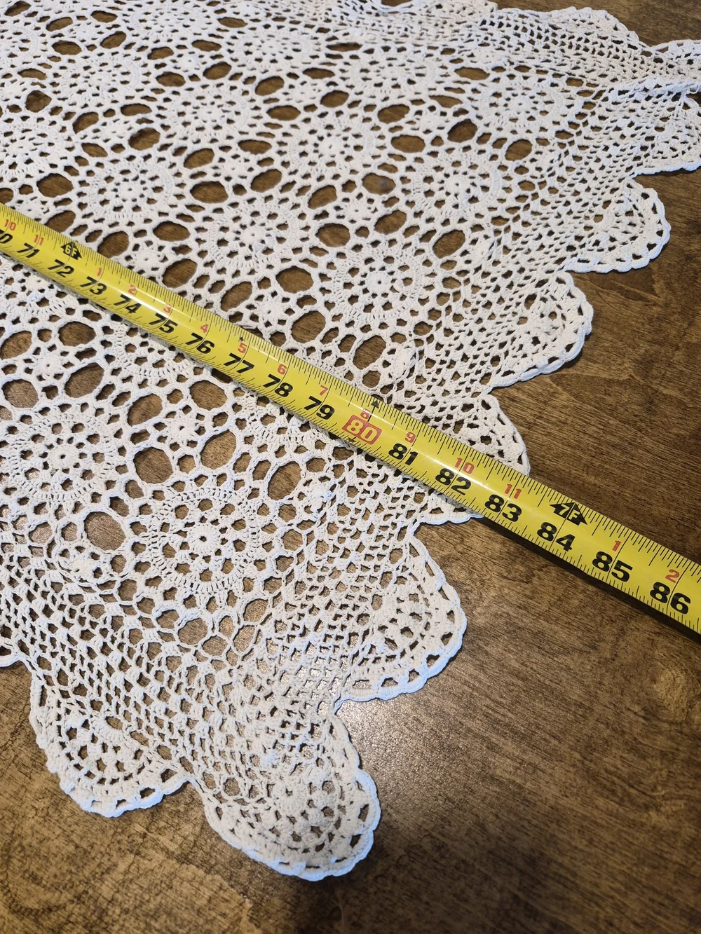 Handmade Cream Crochet Table Runner